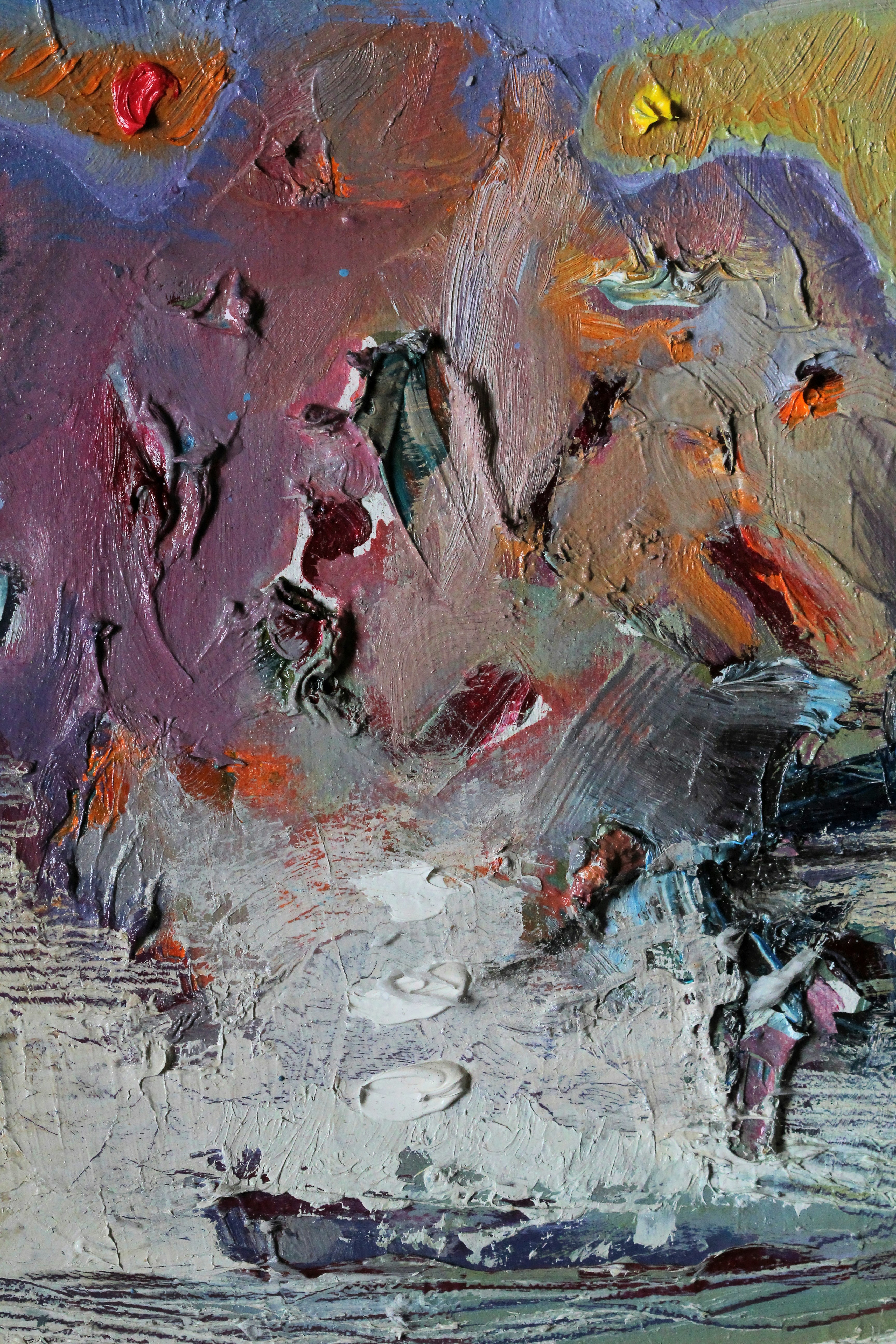 Purple abstract paint texture for international art shipping